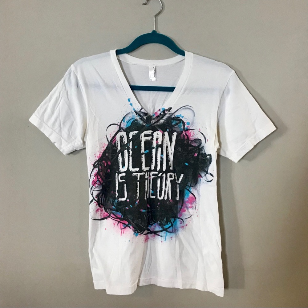 Unisex V-Neck Band Tee (American Apparel)